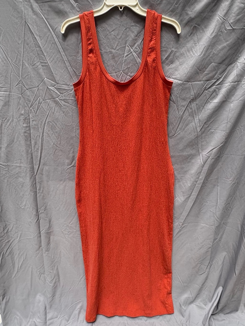 Anthropologie Sleeveless Orange Midi Tank Dress